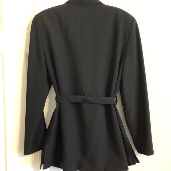 SUIT/ Karen Scott Made for Macys / blazer/pants black tie belt 12P - Picture 2 of 8